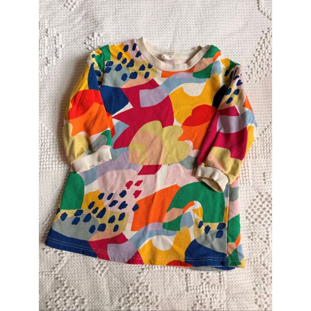 H&M Baby Abstract Print Sweatshirt Dress 12M